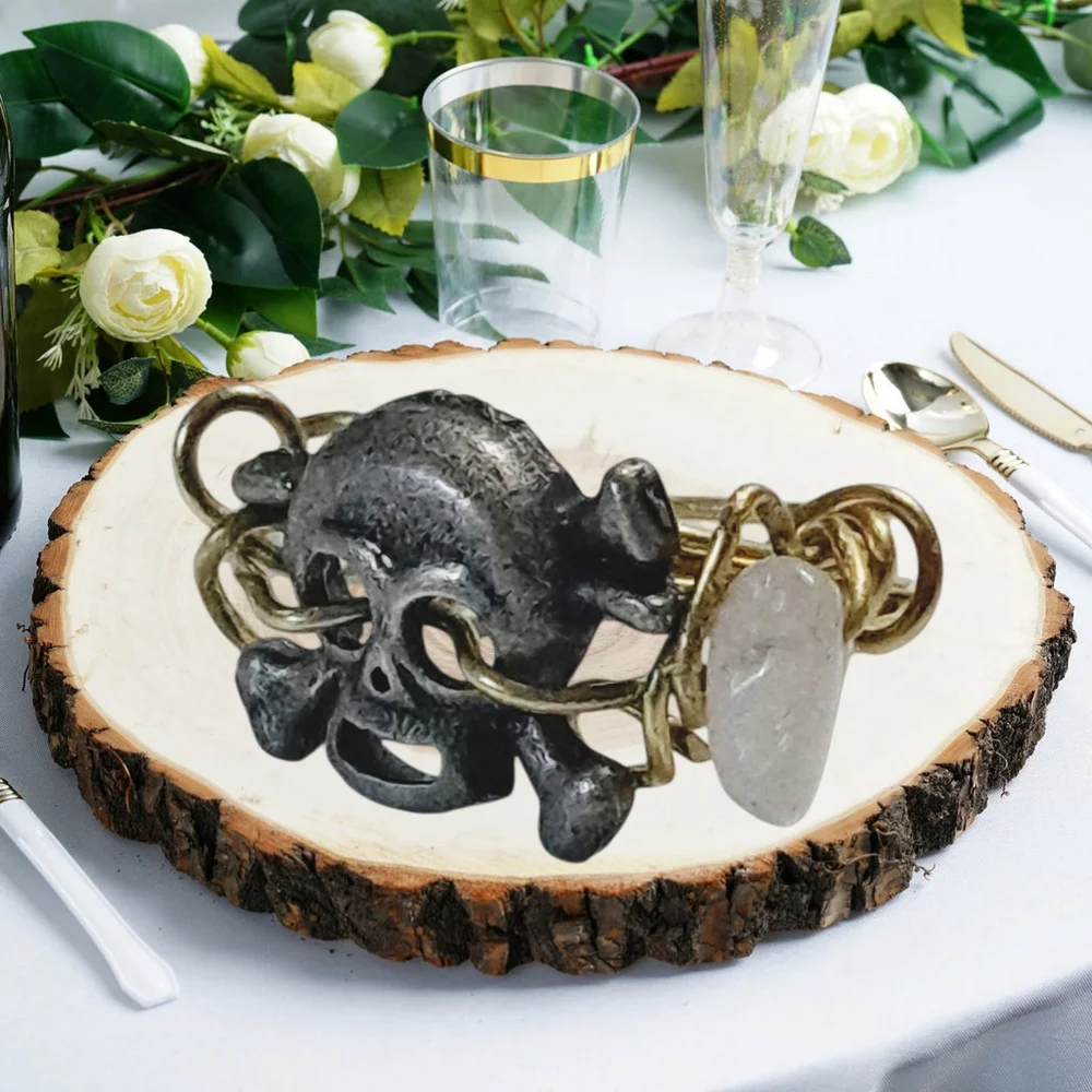 Skull and Crossbones Hand-Wired Ring